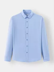 Áo Sơ Mi Nam Dài Tay Xanh 5S Fashion Phom Slimfit ASM24027