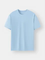Áo Thun Nam Ngắn Tay Seamless 5S Fashion Trơn Regular ATS25017