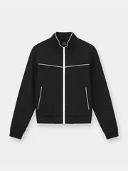 Áo Nỉ Nữ Kéo Khóa 5S Fashion Phối Viền Phom Regular WBAKN25006