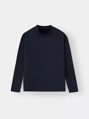 Áo Giữ Nhiệt Cổ 3 Phân Cho Bé Trai Bé Gái HEAT-TECH Extra-warm Lót Bông Nỉ K0AGN25006