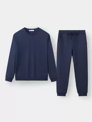 Bộ Nỉ Nam Dài Tay 5S Fashion Basic Phom Slimfit BNI23019