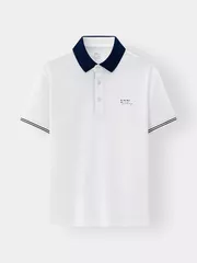 Áo Polo Nam Can Phối In Chữ 5S Fashion Trẻ Trung APC25006