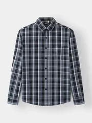 Áo Sơ Mi Nam Tay Dài 5S Fashion Kẻ Caro Regular SMD23204