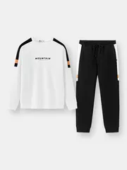 Bộ Quần Áo Nỉ Nam 5S Fashion In Chữ Can Phối BNI24004