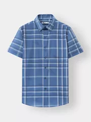 Áo Sơ Mi Nam 5S Fashion Họa Tiết Kẻ Phom Slimfit ASC25057