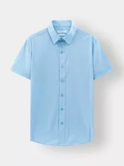 Áo Sơ Mi Nam Ngắn Tay 5S Fashion Xanh Aqua ASC24068