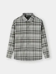 Áo Sơ Mi Bé Trai 5S Fashion Kẻ Caro Phom Regular B0ASM25002