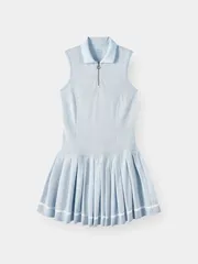 Váy Nữ Sát Nách Cổ Khóa 5S Fashion Xếp Ly Thời Thượng W0VAY26102