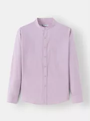 Áo Sơ Mi Nam Cổ Tàu Tay Dài 5S Fashion Cotton Phom Casual ASM24081