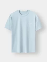 Áo Thun Nam Ngắn Tay 5S Fashion Đường Chần Chỉ ATS24051