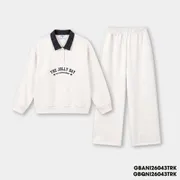 Set Bộ Nỉ Bé Gái 5S FASHION Cổ Polo Phối, In Hình Dễ Thương GBNI26043