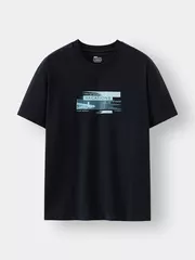 Áo Thun Nam Ngắn Tay In Chữ Phối Hình In Phom Casual ATS24027