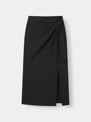 Chân Váy Dài Nữ 5S Fashion Phối Đai Phom Regular W0CVD26004