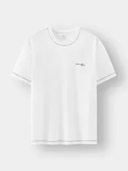 Áo Thun Nam Ngắn Tay 5S Fashion Đường Chần Chỉ ATS24051