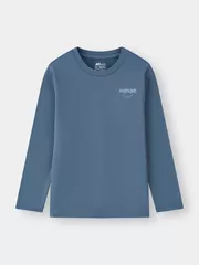 Áo Giữ Nhiệt Bé Trai Cổ Tròn 5S Fashion Lót Nỉ Bông Slimfit B0AGN25005