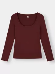 Áo Giữ Nhiệt Nữ 5S Fashion Cổ Vuông Slimfit W0AGN25003