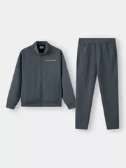 Set Bộ Nỉ Khóa Nam Cổ Trụ 5S Fashion Dệt Hiệu Ứng Phom Slimfit MBNK25020