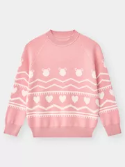 Áo Len Bé Gái 5S Fashion Tay Raglan Phom Regular G0ALE25002