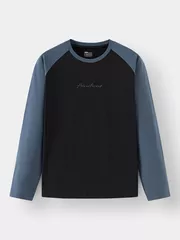 Áo Thun Nam Dài Tay Cotton 5S Fashion Tay Raglan ATH24011