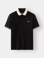 Áo Polo Nam Can Phối In Chữ 5S Fashion Trẻ Trung APC25006