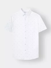 Áo Sơ Mi Nam Ngắn Tay 5S Fashion Họa Tiết ASC24078