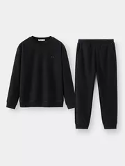 Bộ Quần Áo Nỉ Nam 5S Fashion Trơn In Logo Slimfit BNI24101