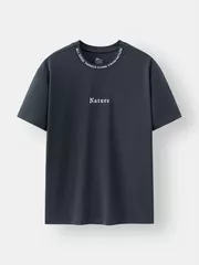 Áo Thun Nam Ngắn Tay 5S Fashion Cotton Thêu Chữ ATS25044