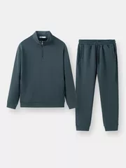 Bộ Quần Áo Nỉ Nam Có Khóa Kéo 5S Fashion Trơn Phom Casual BNK24012