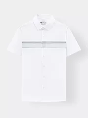 Áo Sơ Mi Nam Ngắn Tay 5S Fashion Kẻ Slimfit ASC24023