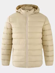 Áo Khoác Phao Nam Siêu Nhẹ Air-PUFFER HEATLOCK 5S FASHION Mũ Tháo Rời M0APH25011