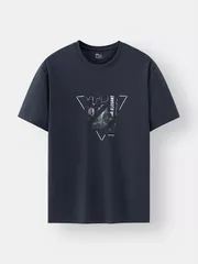 Áo Thun Cổ Tròn Cotton 5S Fashion In Lớn Phom Regular ATS25007