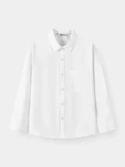 Áo Sơ Mi Bé Trai 5S Fashion Màu Trắng In Đơn Giản B0ASM25001
