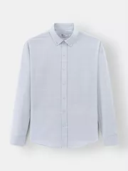 Áo Sơ Mi Nam Dài Tay Dệt Kẻ Ô Phom Casual Fit ASM24054