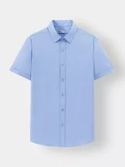 Áo Sơ Mi Nam Ngắn Tay 5S Fashion Họa Tiết Phom Regular ASC25049