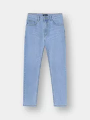 Quần Jean Nam 5S Fashion Màu Xanh Nhạt Cotton Slimfit QBD23020