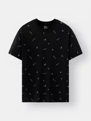 Áo Thun Nam 5S Fashion Họa Tiết Phom Slimfit ATS25057