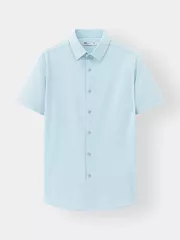 Áo Sơ Mi Nam Ngắn Tay 5S Fashion Kẻ Sọc Slimfit ASC25003