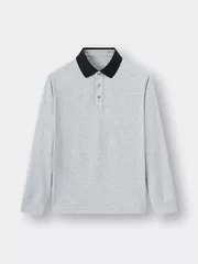 Áo Polo Dài Tay 5S Fashion Cổ Phối Màu Slimfit APD23600