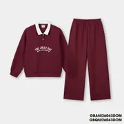 Set Bộ Nỉ Bé Gái 5S FASHION Cổ Polo Phối, In Hình Dễ Thương GBNI26043