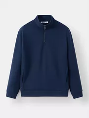 Áo Nỉ Cổ Trụ Khóa Lửng 5S Fashion Trơn Basic Phom Casual BANK24012