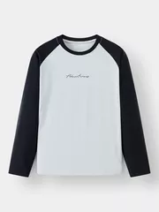 Áo Thun Nam Dài Tay Cotton 5S Fashion Tay Raglan ATH24011