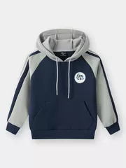 Áo Nỉ Hoodie Bé Trai 5S Fashion Tay Raglan Can Phối BBANI25004