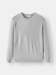 Áo Len Nam Họa Tiết Dệt Trơn Cổ Tròn 5S Fashion ALE24008