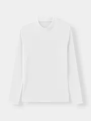 Áo Giữ Nhiệt Nữ HEAT-TECH Extra-warm 5S FASHION Cổ 3 Phân Lót Bông Nỉ W0AGN25011