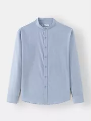 Áo Sơ Mi Nam Cổ Tàu Tay Dài 5S Fashion Cotton Phom Casual ASM24081