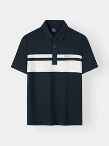 Áo Polo Nam INFINITY STRIPE 5S Fashion Can Phối Kẻ Phom Slimfit M0APC26077