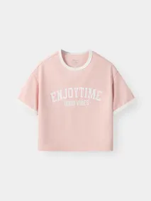 Áo Thun Bé Gái 5S Fashion ENJOYTIME Cotton Phom Regular G0ATS26020