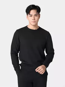 Áo Nỉ Nam Dài Tay 5S Fashion Basic Slimfit BANI24101