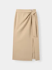 Chân Váy Dài Nữ 5S Fashion Phối Đai Phom Regular W0CVD26004