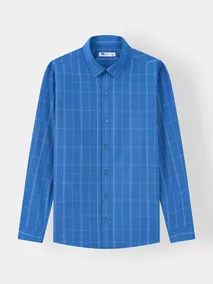 Áo Sơ Mi Nam Dài Tay 5S Fashion Kẻ Ô Smart Fit ASM25037